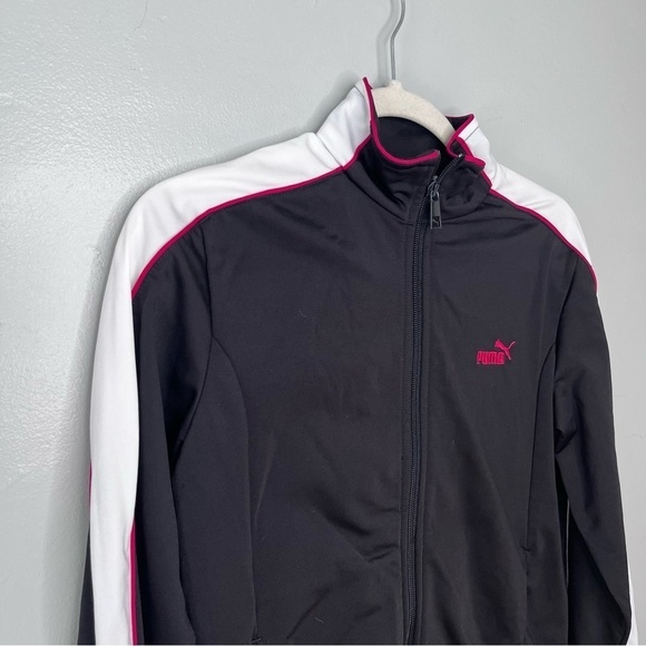 Puma Black White Pink Zip-up Sweatshirt Jacket Small - Picture 3 of 7